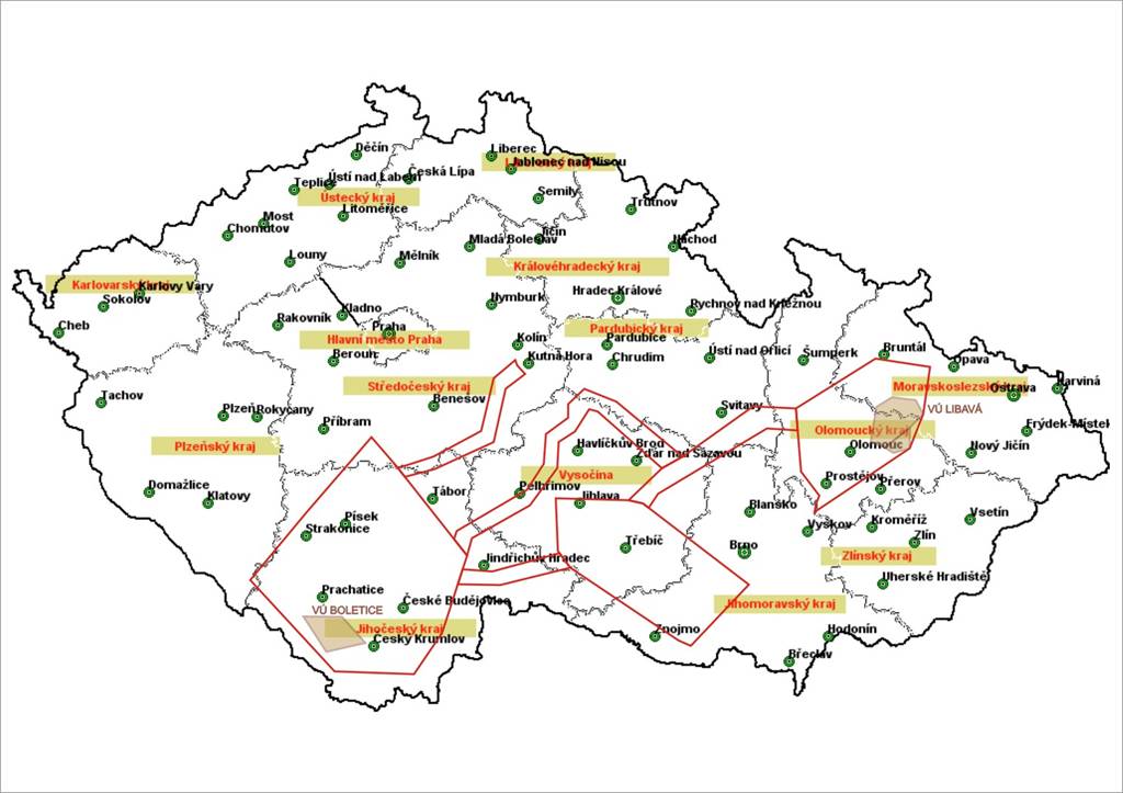 Mapa akcí mikroregionu Malá Haná